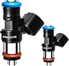 Upgraded 4 Holes 0280158258 Fuel Injectors Fits for Polaris: RZR 4 900570 2011-2019, ACE570900 2016-2019, Ranger Crew 570900XP 570 2014-2019, Sportsman 450570 2014-2019, OEM # 2521068 2 Pcs
