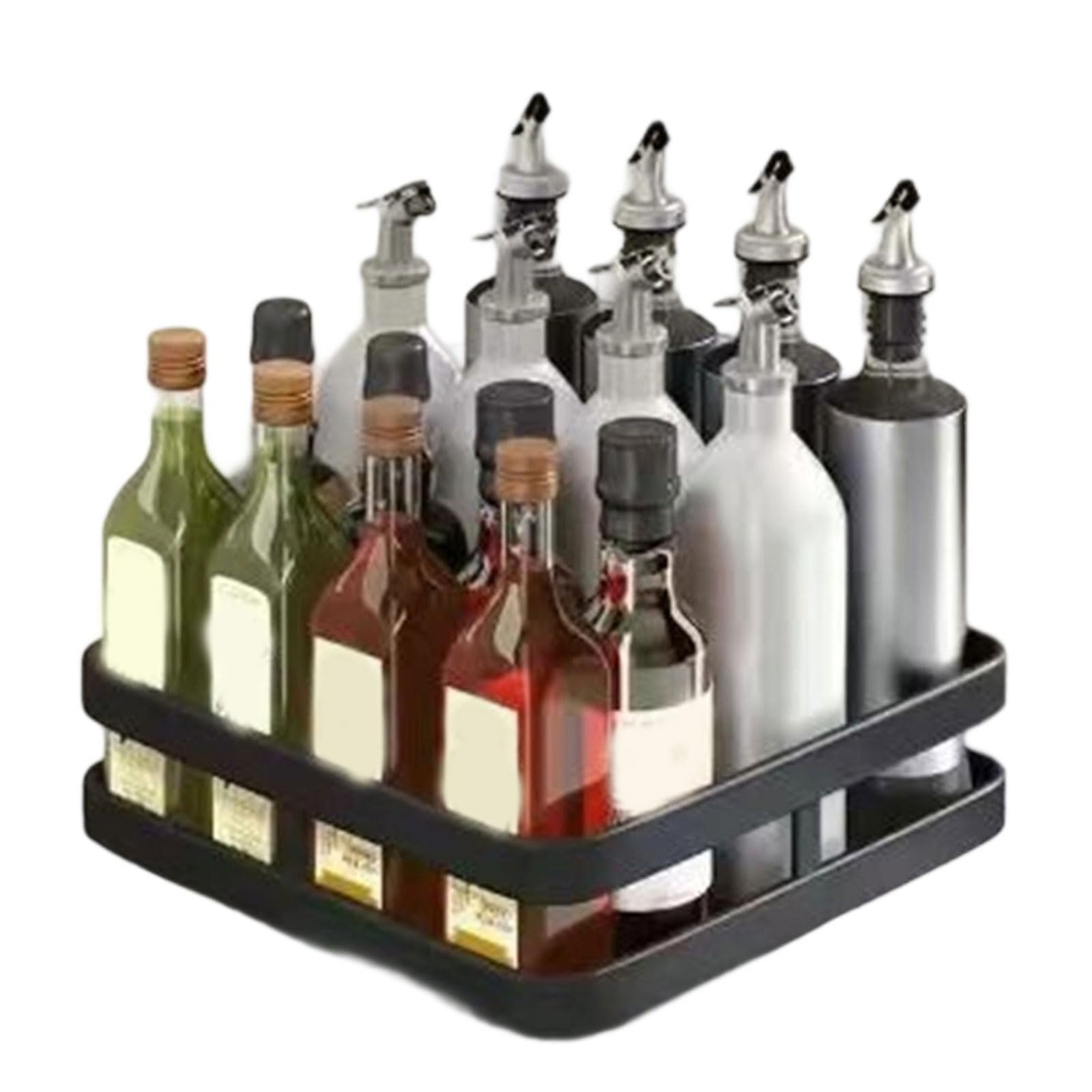 carotoe Swivels Countertop Organizers Adjustable Shelf Kitchen Bathroom Storage for Cosmetics Metal Frame Adjustable Tiers Kitchen Shelf Organizers