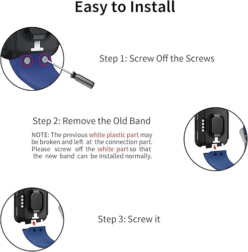 Miniatura 4 de Correa de repuesto para reloj Garmin Forerunner 35, correa de silicona suave compatible con Forerunner 35 Smartwatch