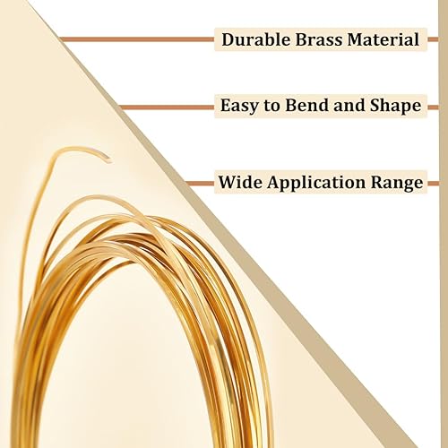 Miniatura 10 de BENECREAT Alambre de cobre plano de 39 pies, alambre de cobre plano de 0.039 in de ancho, alambre de cobre plano para revestimiento de joyas de