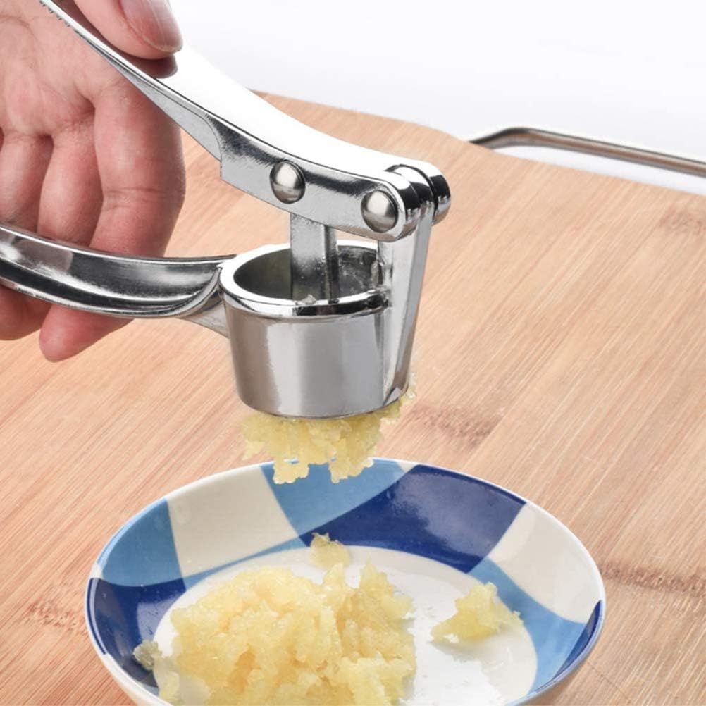 Cryfokt Garlic Press, Solid Zinc Alloy Garlic Mincer Crusher Heavy Duty