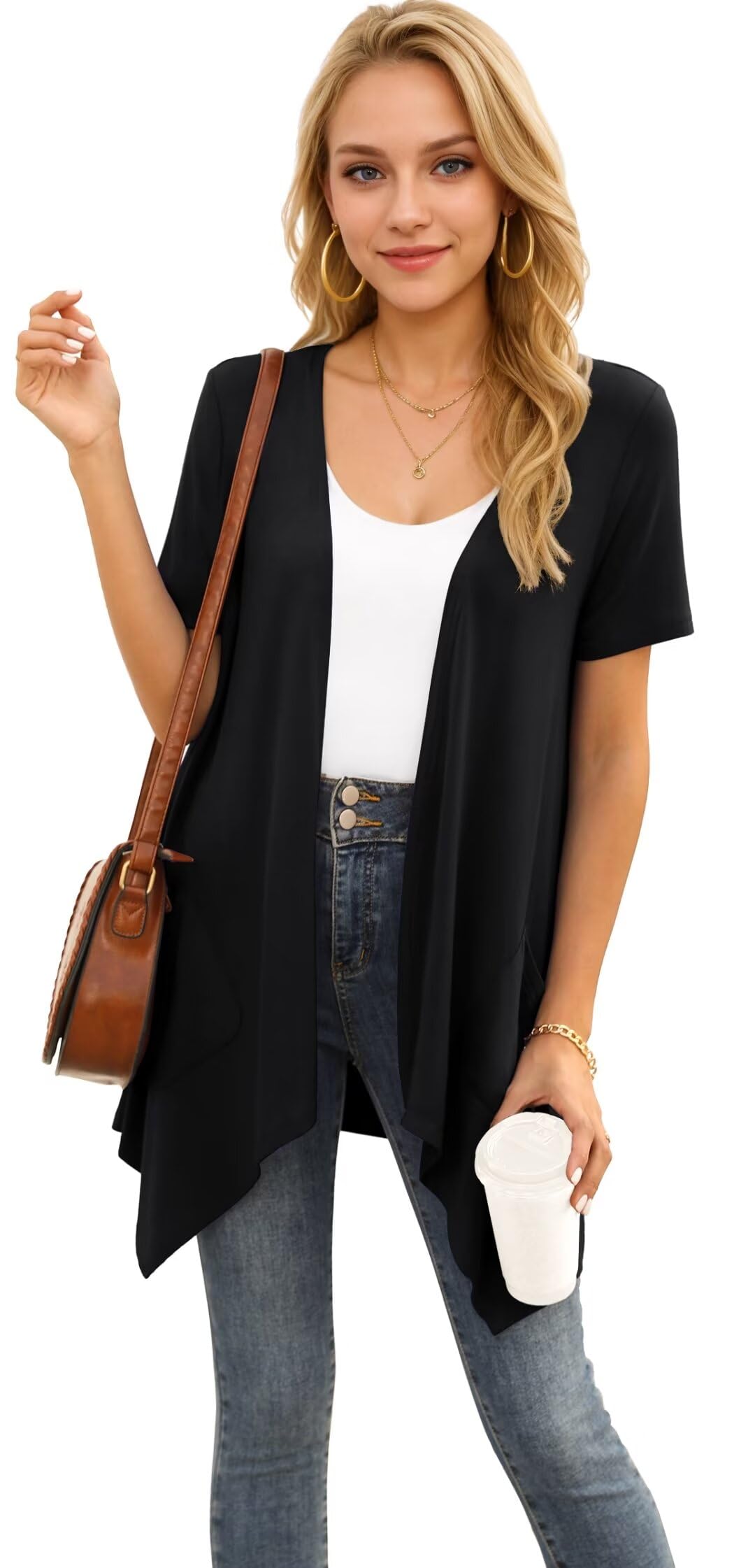 Costume da bagno da donna Cover Up estivo Cardigan Bikini Beachwear Cardigan leggero Costume da bagno S-2XL