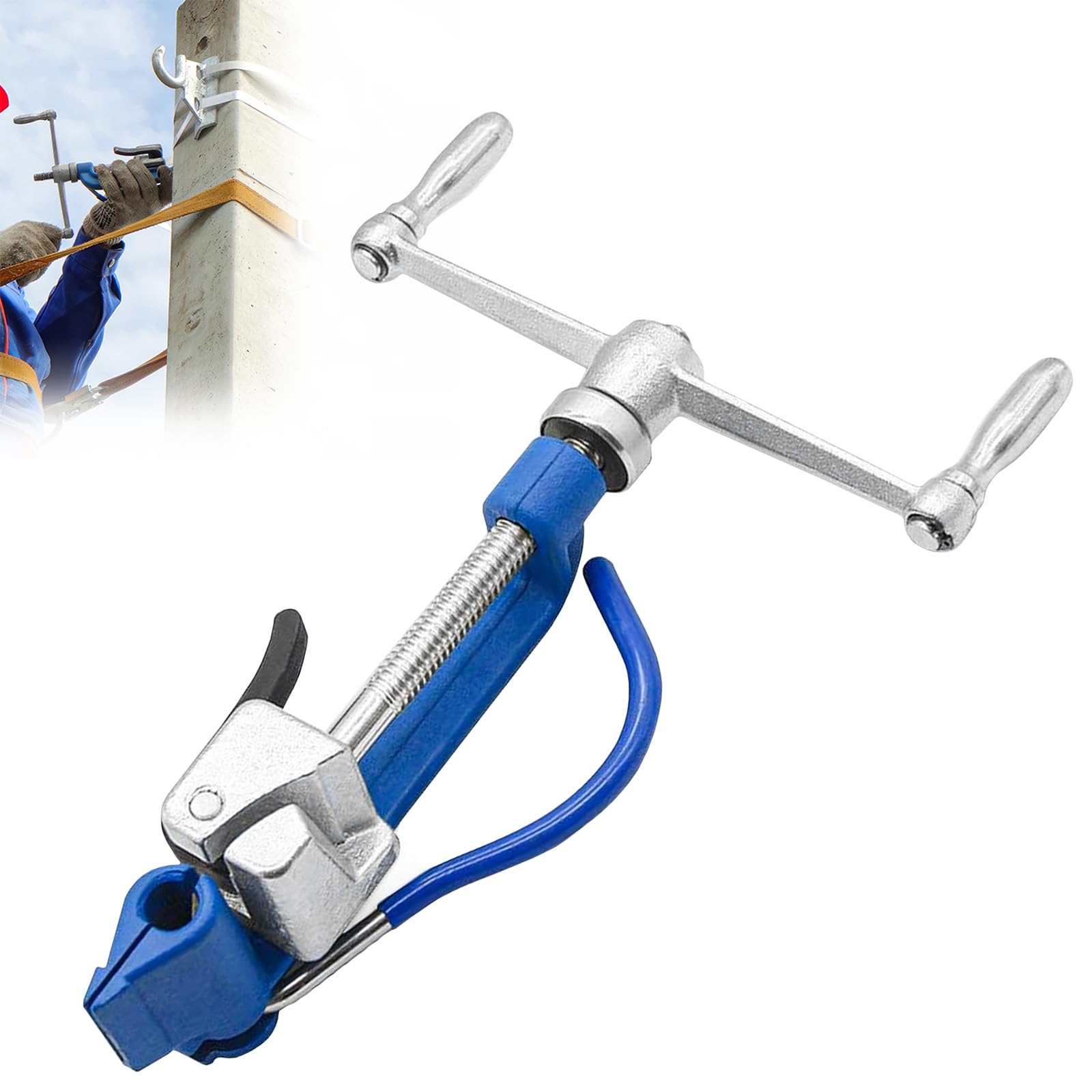 Tendeur de Cerclage Pince à Cerclage Outil de Serrage Feuillard Manuel en Spirale Pour Fixation Emballage Regroupement Bateaux Acier Inoxydable Professionnel Industriel