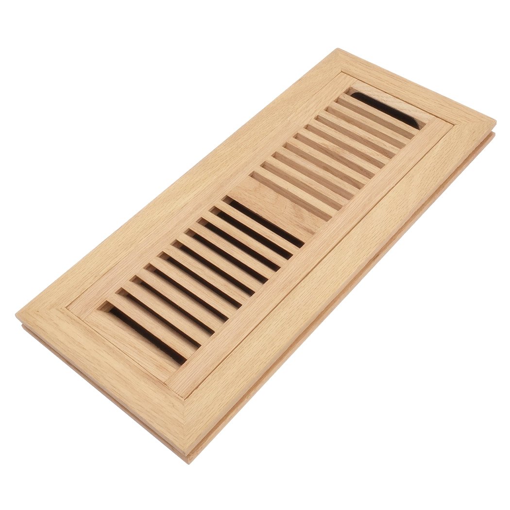 Buy Red Oak Wood Flush Mount Floor Register Vent Cover, 4x12 Inch (Duct