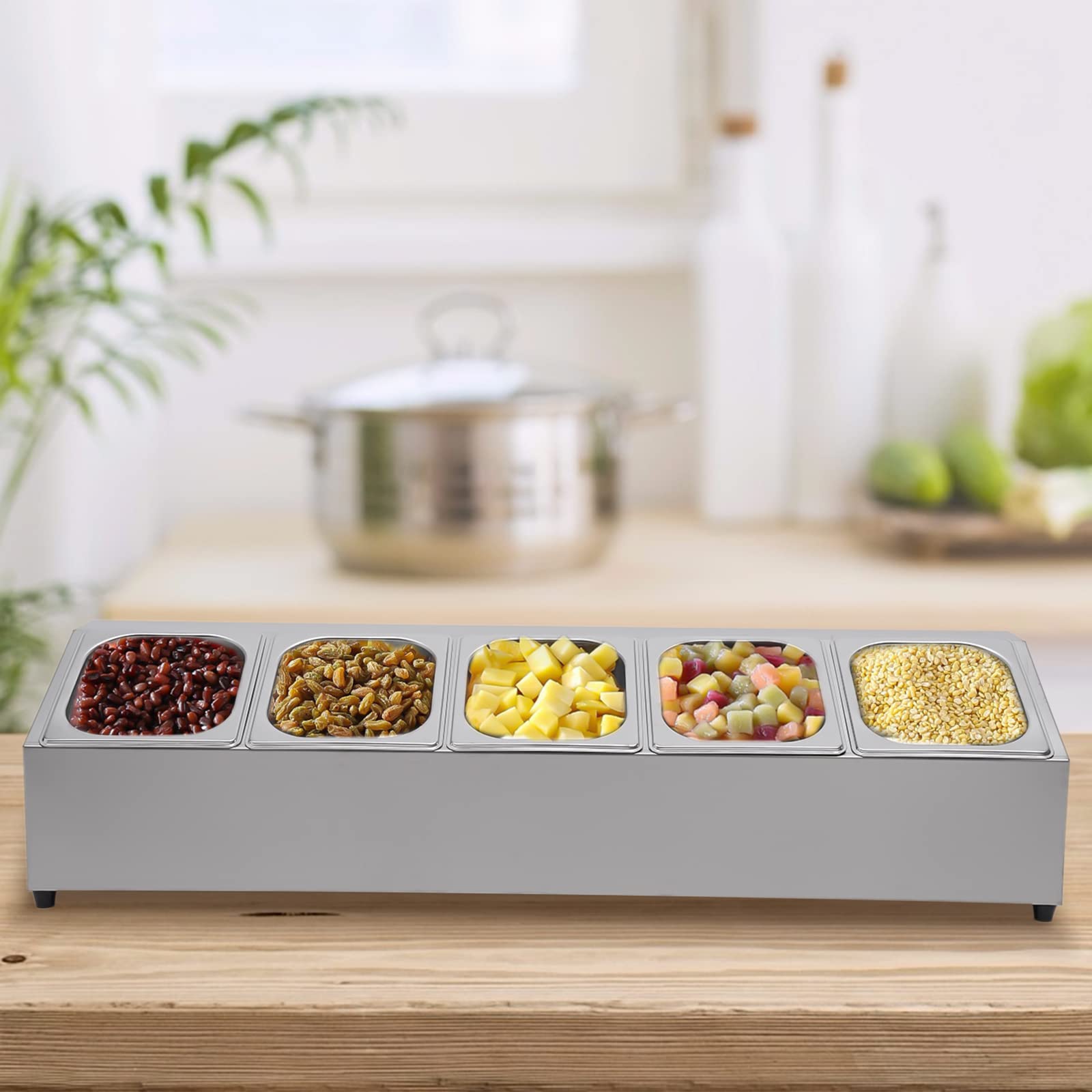 GN Soggiorno Con Contenitori GN Spice Rack Scaffale Gastronorm Contenitore In Acciaio Inox Con Coperchio,201 Acciaio Inox