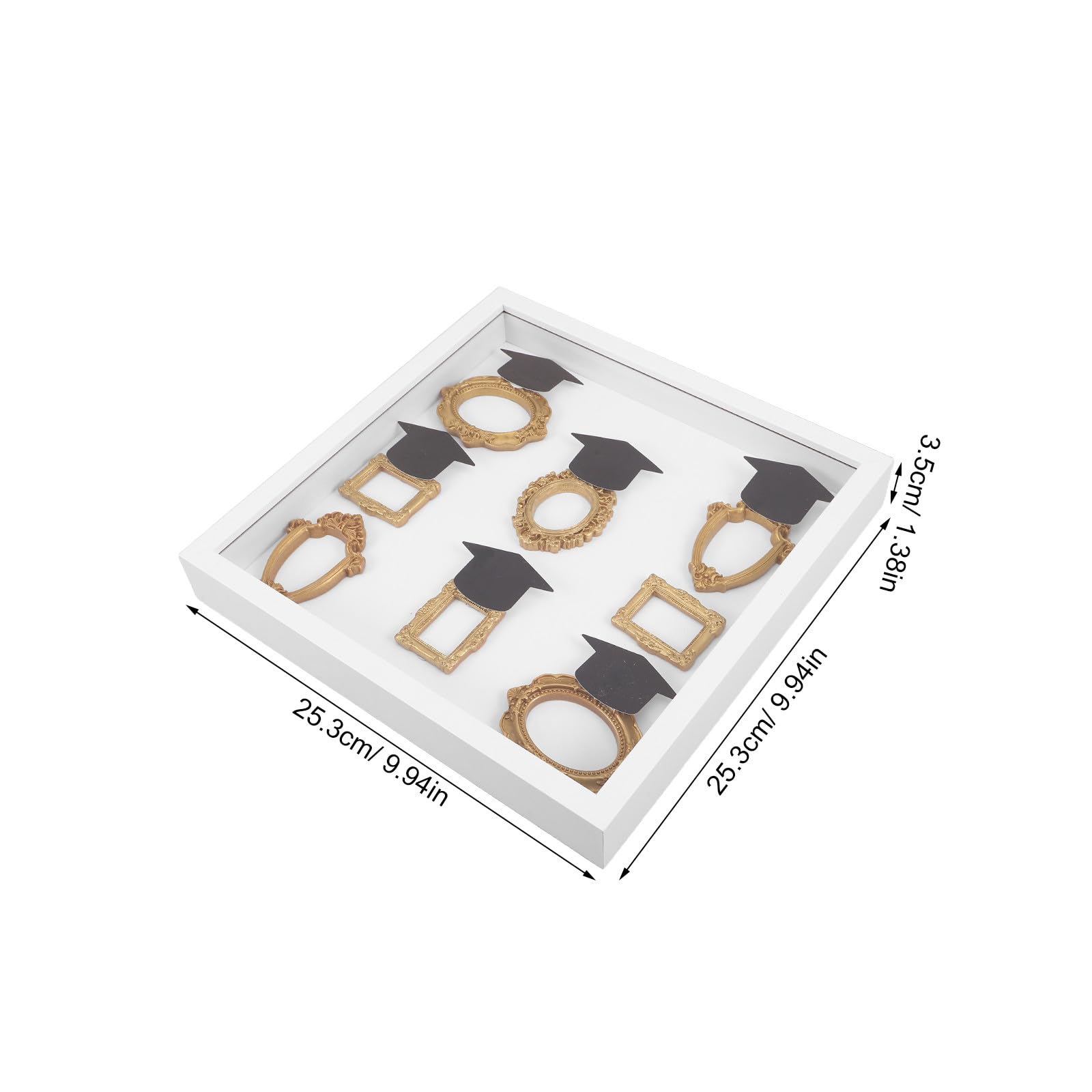 Miniatur Fotorahmen Scherenschattenbox Satz 25x25cm Weiß