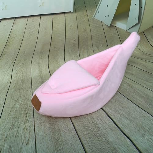 Linda casa de cama de gato plátano,Preciosa perrera perro,Cueva suave del escondite del gatito,Bolsa…