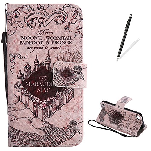 KaseHom Compatible For iPod Touch 5/6 Flip Funda de Cuero Folio Magnetic Premium PU Leather Wallet Style Absorción de Parachoques Protector de...