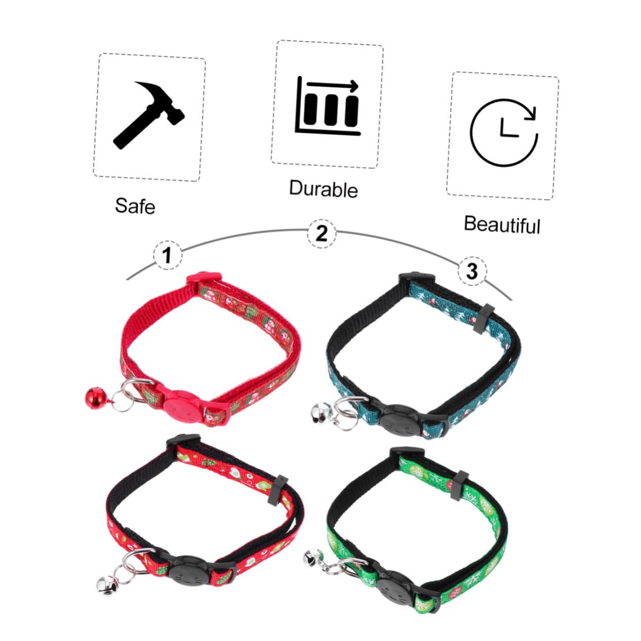 POPETPOP 12pièces Colliers Réglables pour Animaux De Compagnie avec Motifs Festifs De De Colliers pour Chiens Et