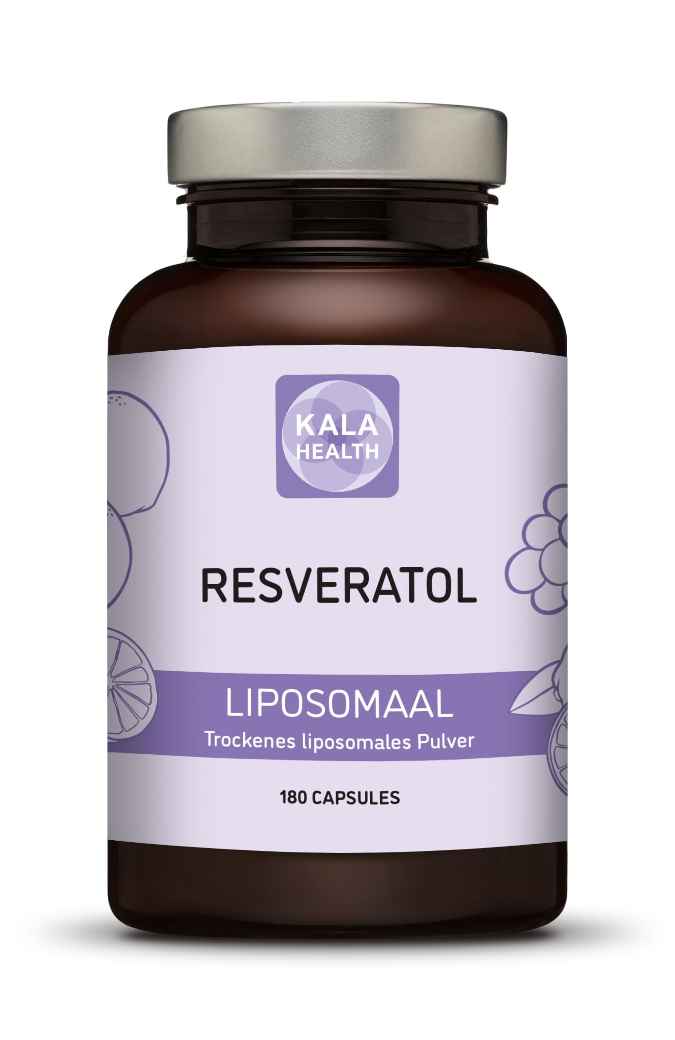 Kala Health Liposomales Resveratrol Kapseln – Trockenpulver – 200 mg pro Kapsel - Pflanze Polygonum cuspidatum (180)