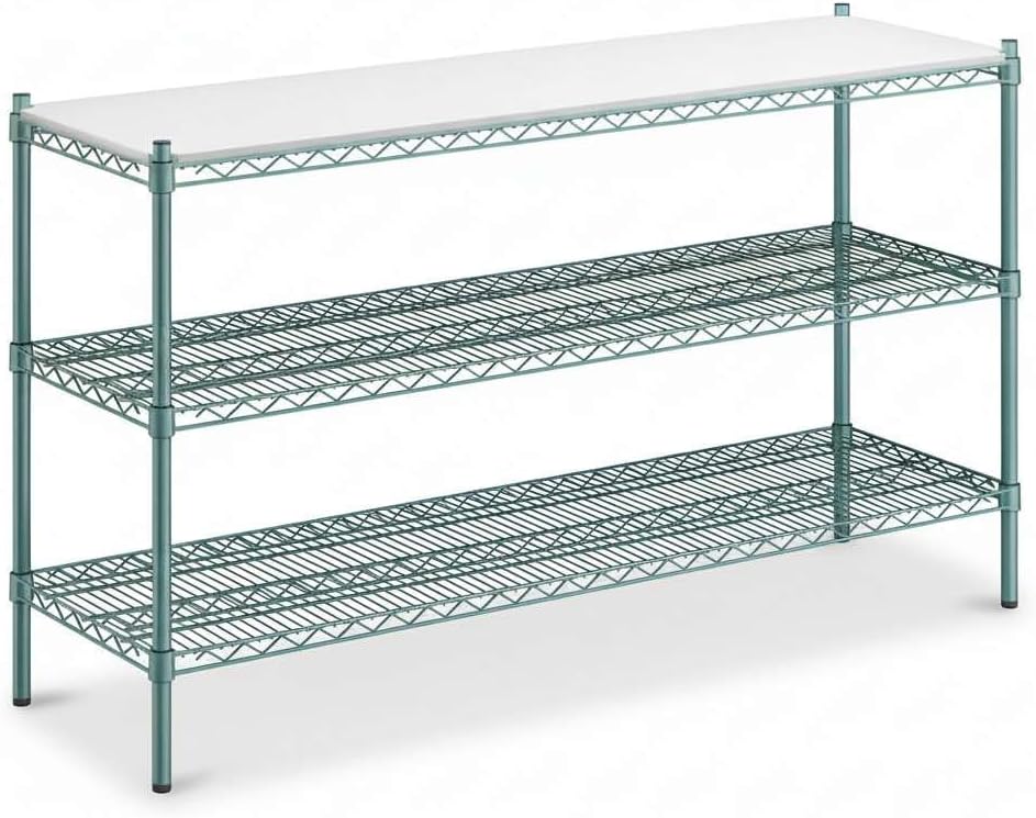 24" D x 36" W x 34" H NSF Chrome Wire Shelving - 3 Tier Heavy Duty Adjustable Commercial Storage Rack