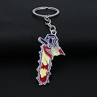 Vista 4 de Chain-saw Men Necklace Power Rings Anime Devil Jewelry Chainsaw Necklaces Cosplay Finger Ring