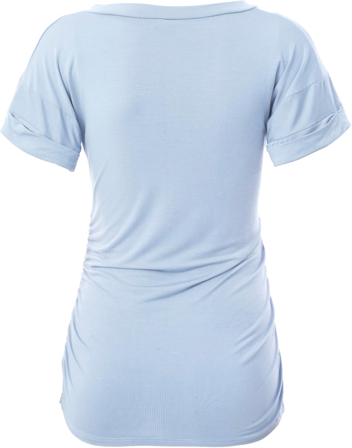 Rnxrbb Long Enough Maternity Shirts Short Sleeve Summer Pregnancy Tops& Tees Clothes V Neck Casual Outfits for Women 3 Pack - Image 5