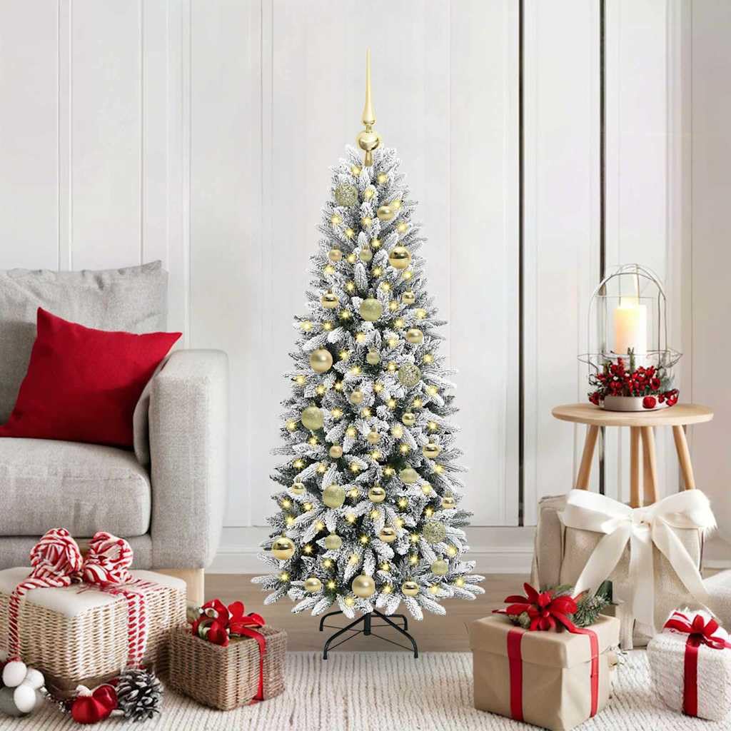Árbol de Navidad con luces LED GeenYuu decorativo para salón y oficina de 120 cm