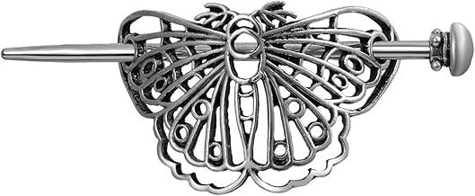 Cupimatch Vintage Viking Hair Clip: Women's Hair Clip Alloy Medieval Style Butterfly Celtic Hair Jewellery – Mother's Day Birthday Gift