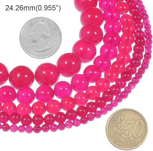 Vista 17 de Cuentas redondas sueltas de calcedonia de color amarillo claro natural de 0.394 pulgadas (0.394 in), pulsera de piedra de cristal, accesorios