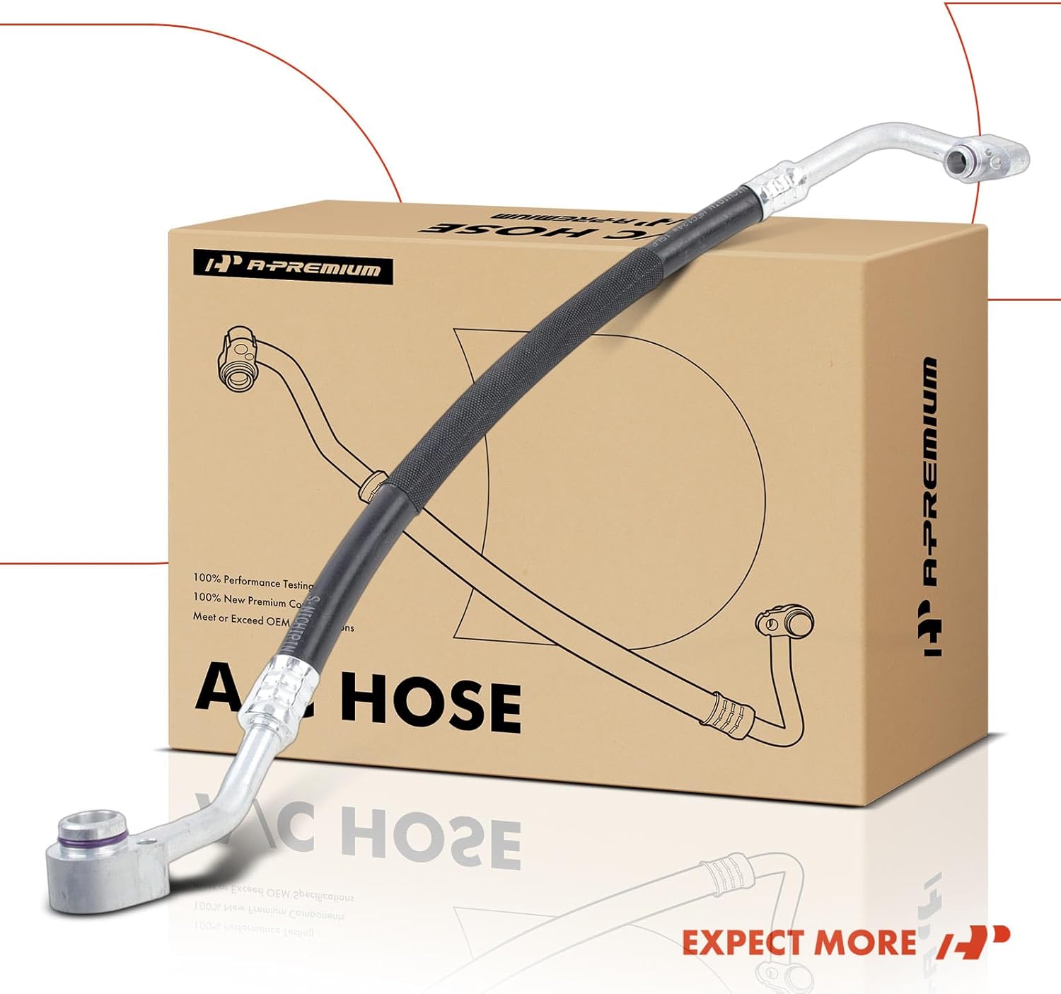 A-Premium A/C Suction Line Hose Assembly Compatible with 2005-2011 Audi A6, A6 Quattro 2.8L 3.0L 3.2L DOHC, Compressor to Evap