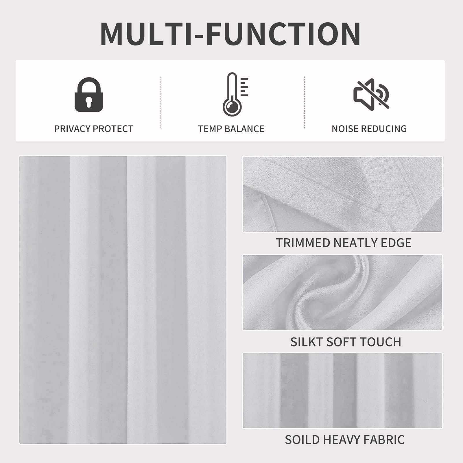 Joydeco Blackout Curtains for Bedroom 42 x 63 Inch - Image 4