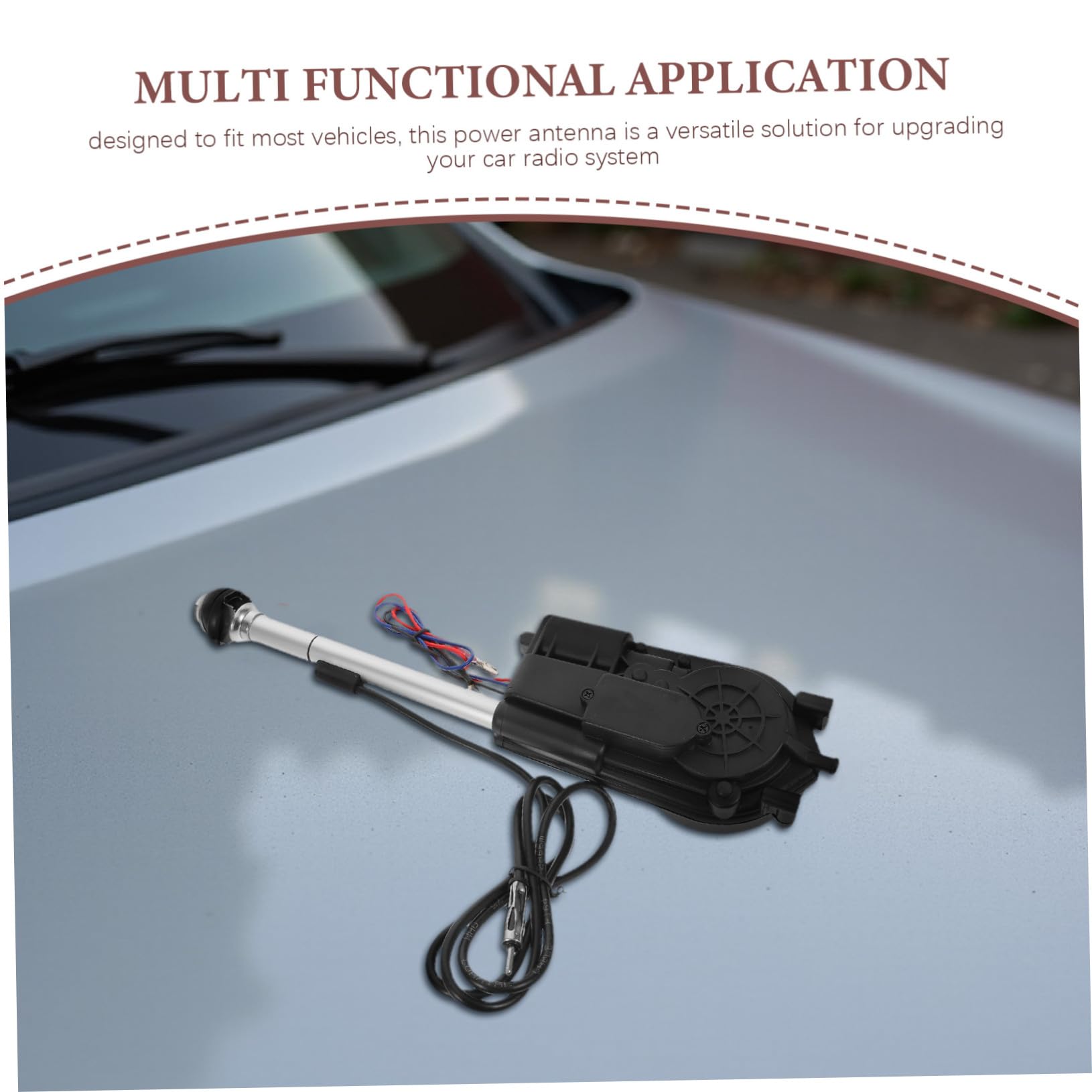 Antena Eléctrica Automática Telescópica de Acero Inoxidable para Coche