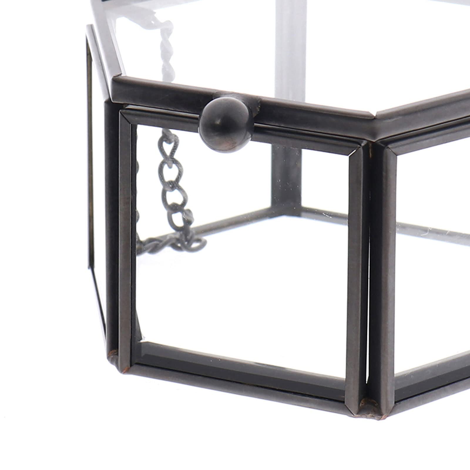 Boîte à Bijoux Géométrique En Verre Et Laiton - Coffret Rangement Transparent Élégant