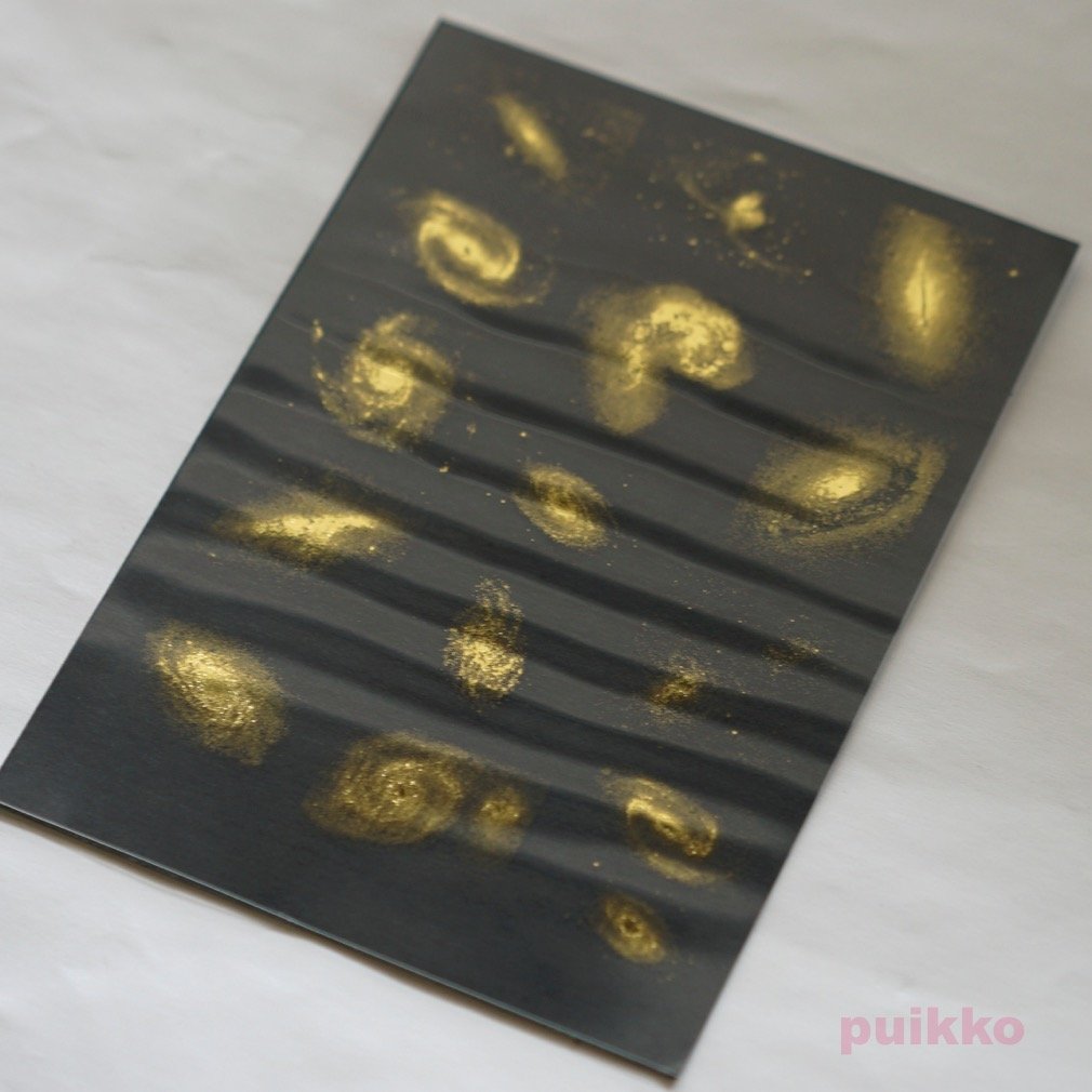 レジン封入用フィルム 銀河2 箔押し (金)