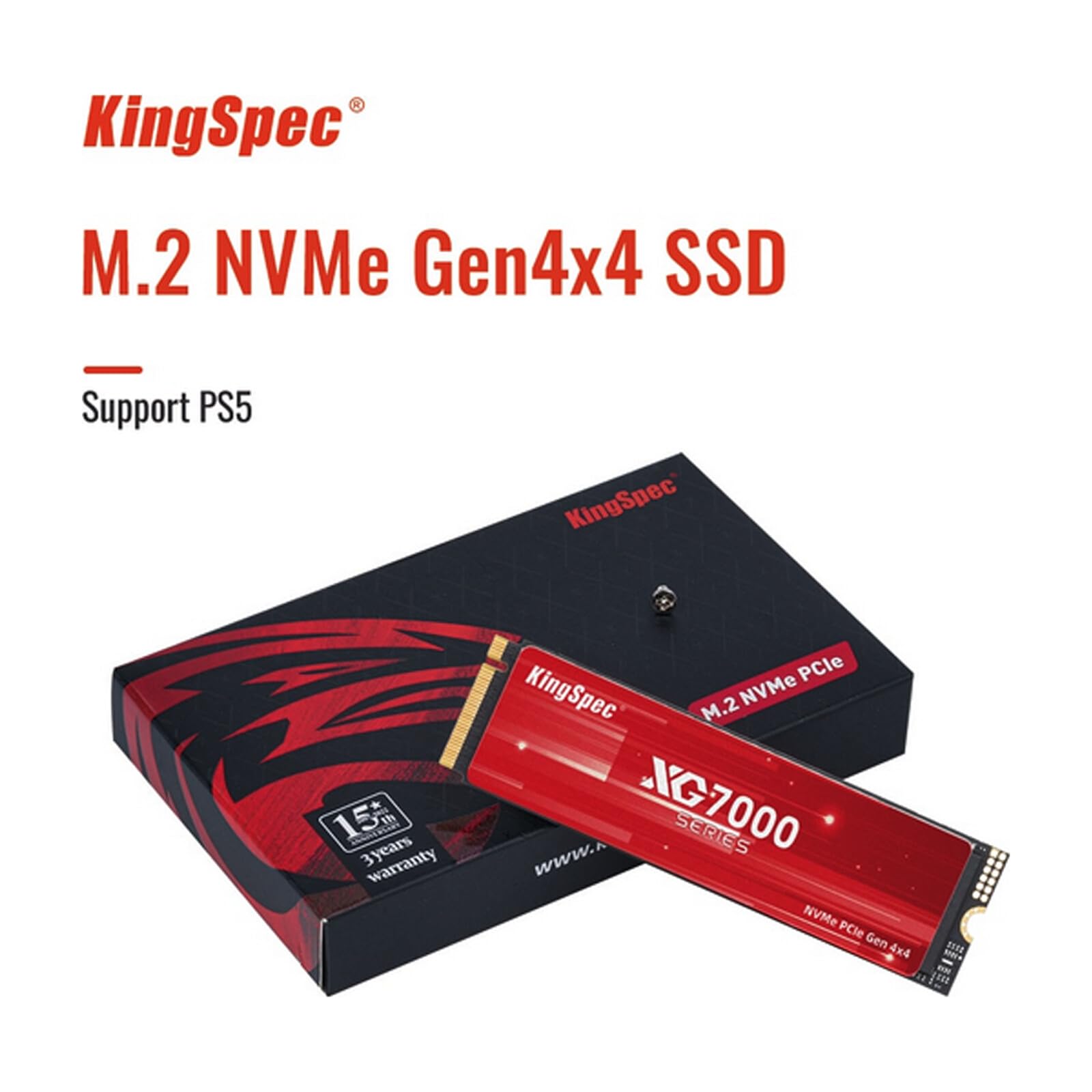 KingSpec SSD M.2 NVME 2280 PCle Gen 4×4, NVMe 1.4 2Tb XG7000-2TB (2280) Compatible Apple