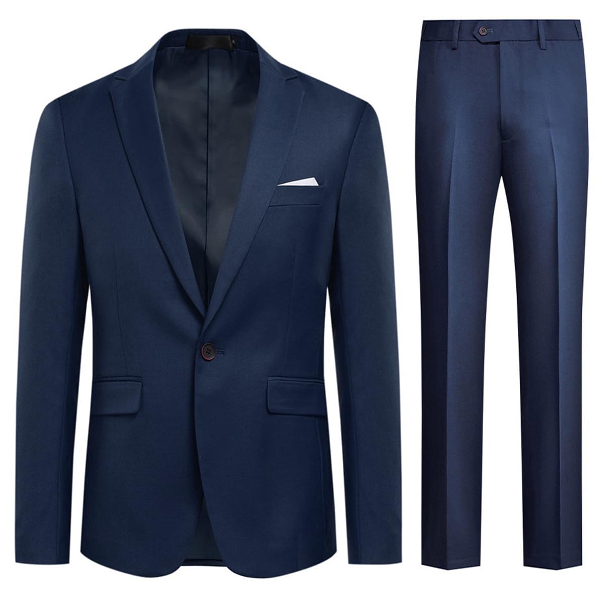 Allthemen Costume Homme 2 pièces à Un Bouton Blazer Mariage avec Fente arrière Casual d'affaires