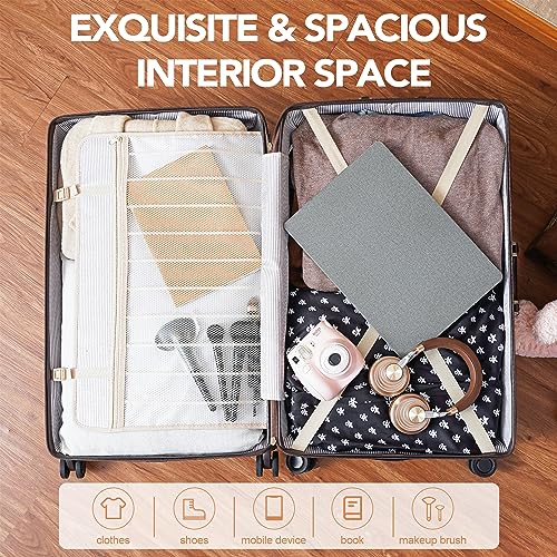 NZBZ Vintage Luggage Set for Women, PU Leather Retro Trunk Suitcase by NZBZ - Used condition - Image 4