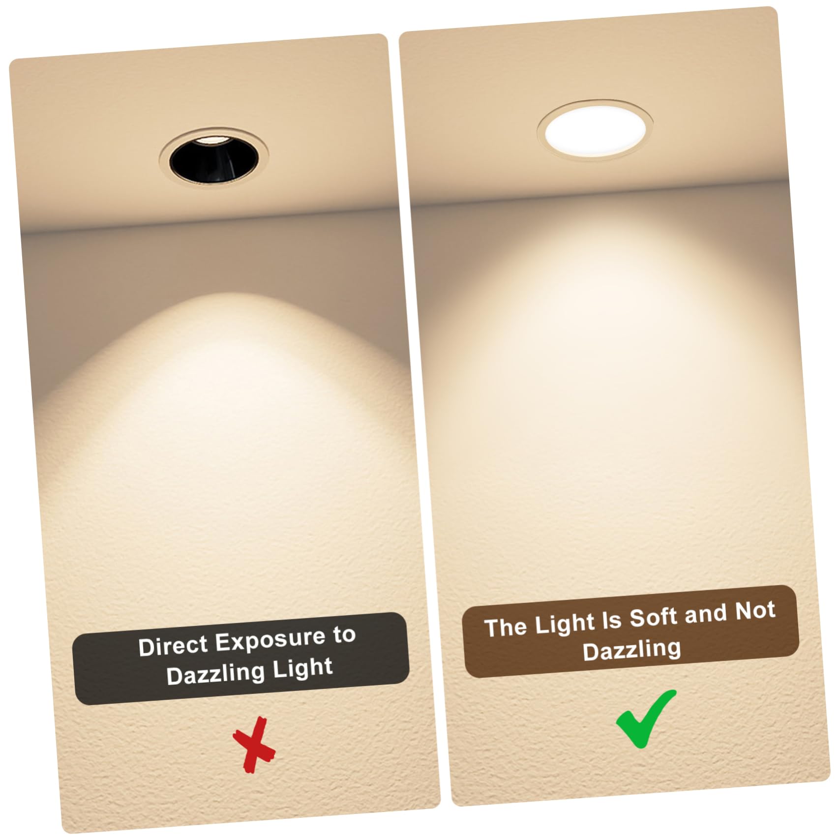 VILLCASE Zachte Lichtbarrière Voor Spotlampen Plafondlampenkap - Verblindende Diffuser