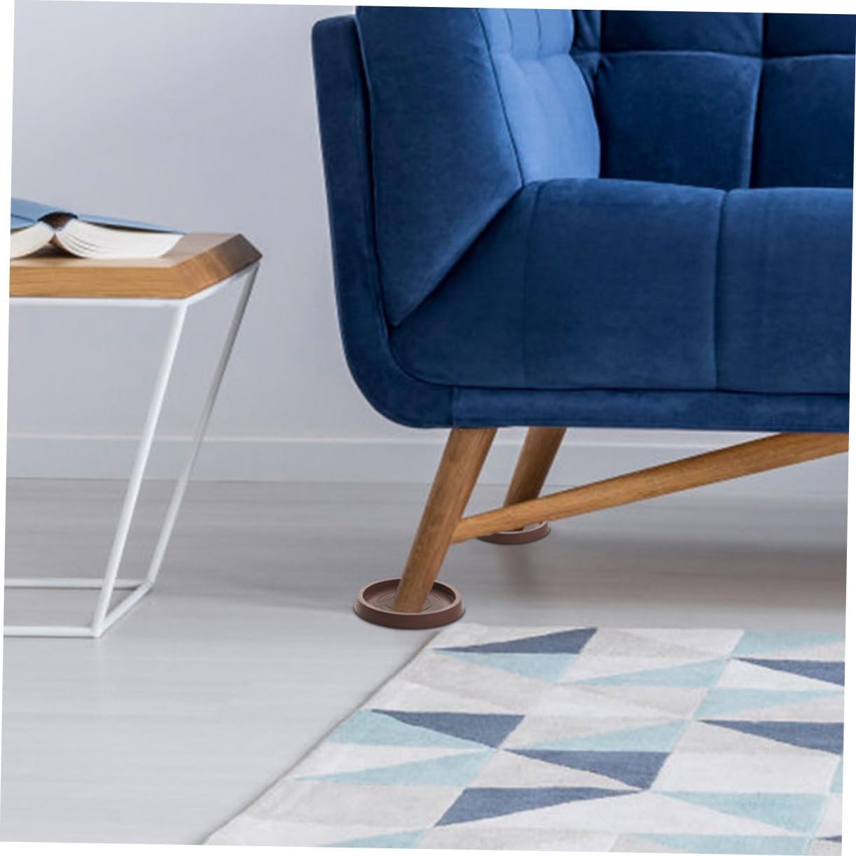 8pcs Sofa Leg Floor Protectors Non Slip Rubber Coasters Cups for Furniture Chair and Table Legs