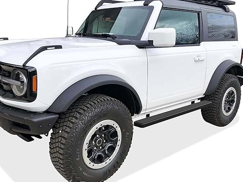 Miniatura 6 de APS iBoard - Estribos (barras nerf barras laterales escalonadoras) compatibles con Ford Bronco 2021-2023 Sport Utility 2 puertas (recubrimiento en
