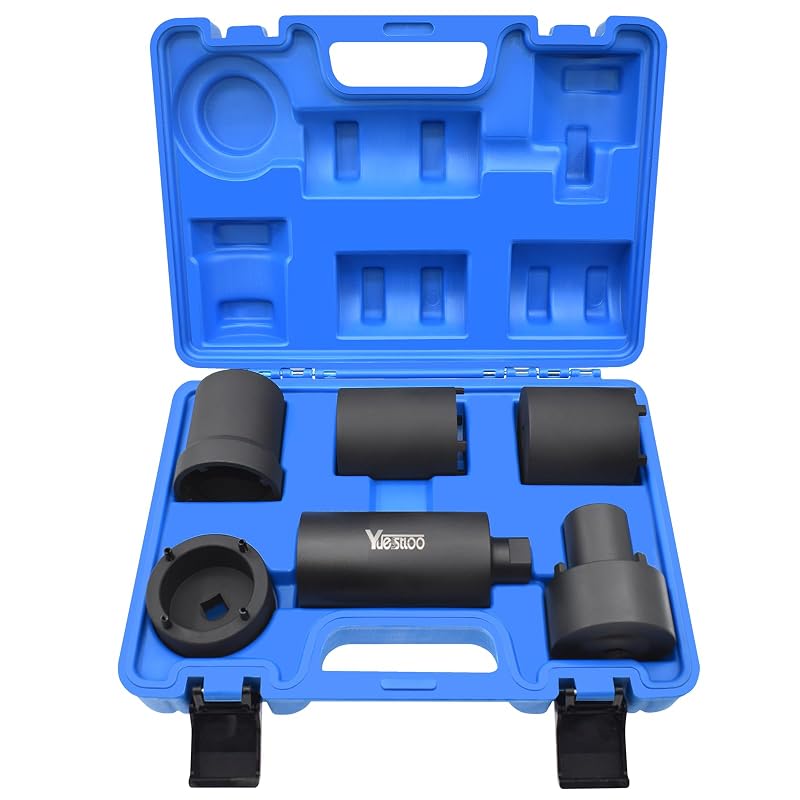 Kit de Soquetes para Porca de Eixo e Cubo 4WD Yuesstloo com Extrator, Acionamento de 12,7 mm (1/2 pol.), 6 Peças