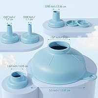 Vista 7 de Pisol Embudo Versátil de Boca Ancha, Embudos de Enlatado para Uso en Cocina, Juego de Embudos de Cocina de Plástico de Grado Alimenticio con 4