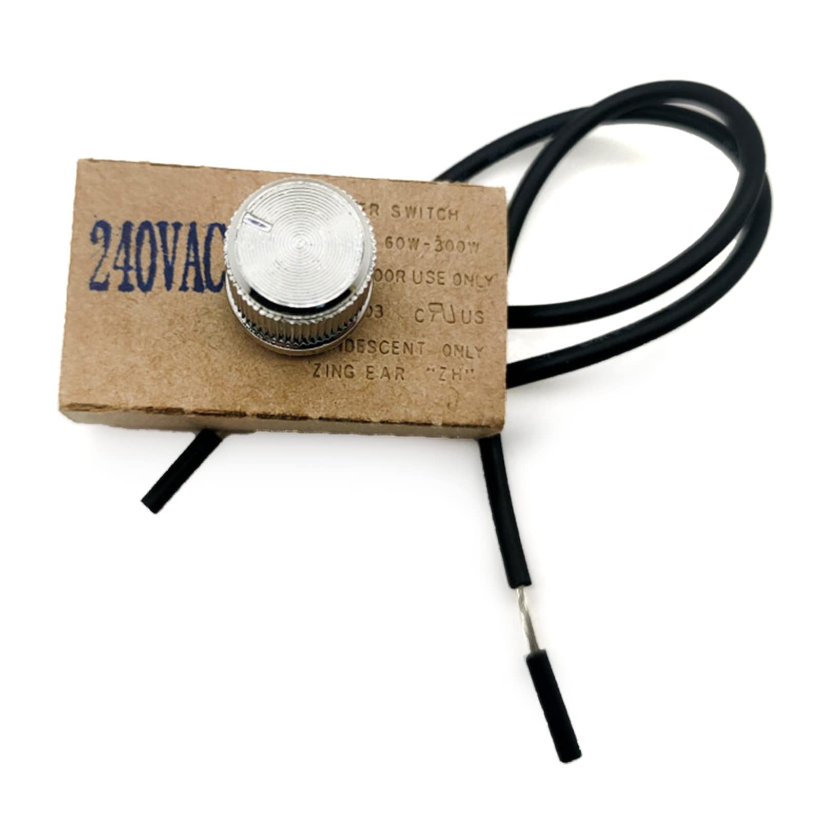 hogtnd Desk Lamps Dimmer Rotary Switch Replacement, 120V/240VAC, 300W, Stepless Dimming, Rotary Style, ON/Off, Universal Continuous Dimming