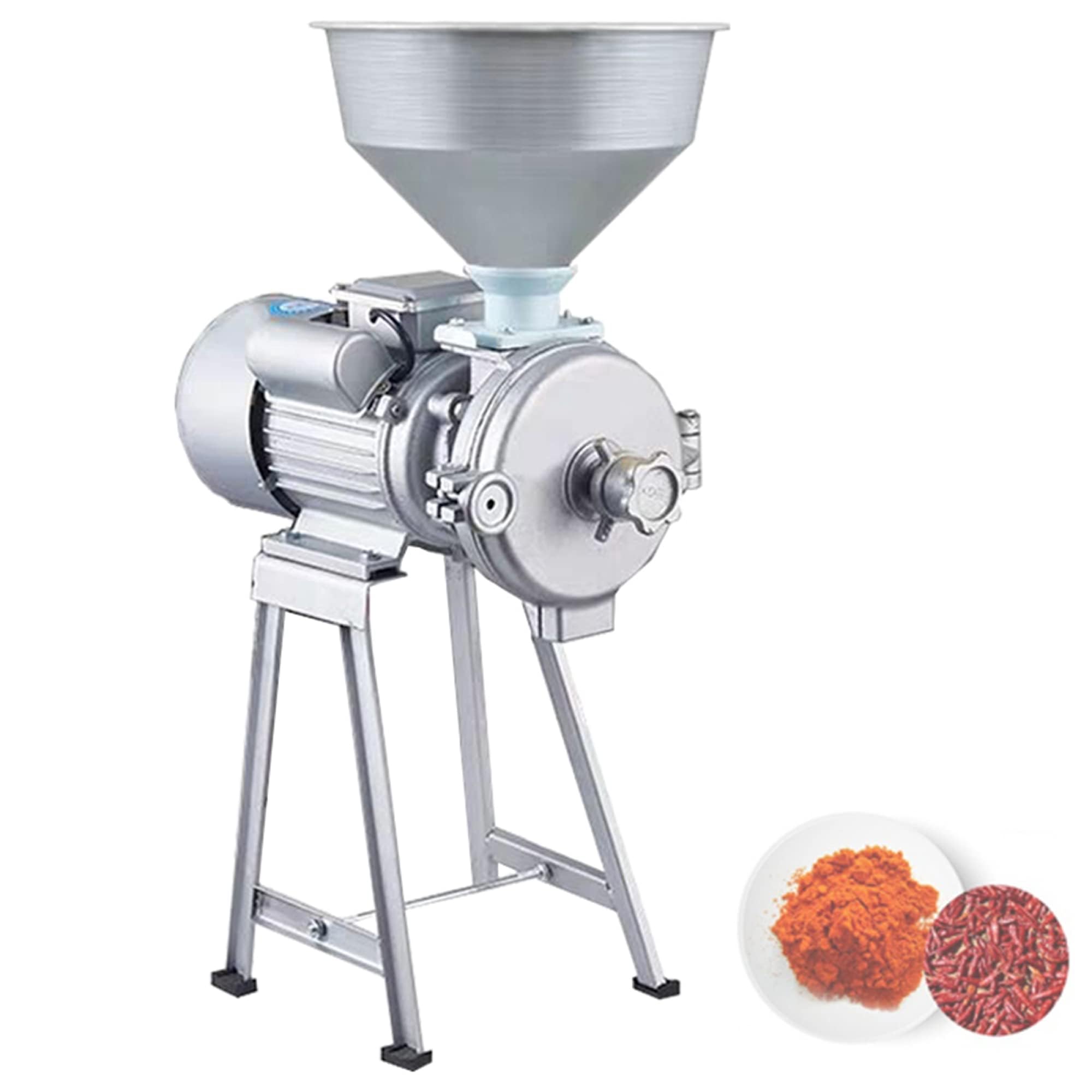 MYUYEE 3000W Powerful Grinder Commercial Stainless Steel Corn Grinder - Industrial Flour Milling Machine For Pepper, Soybean, Peanut, & Grains