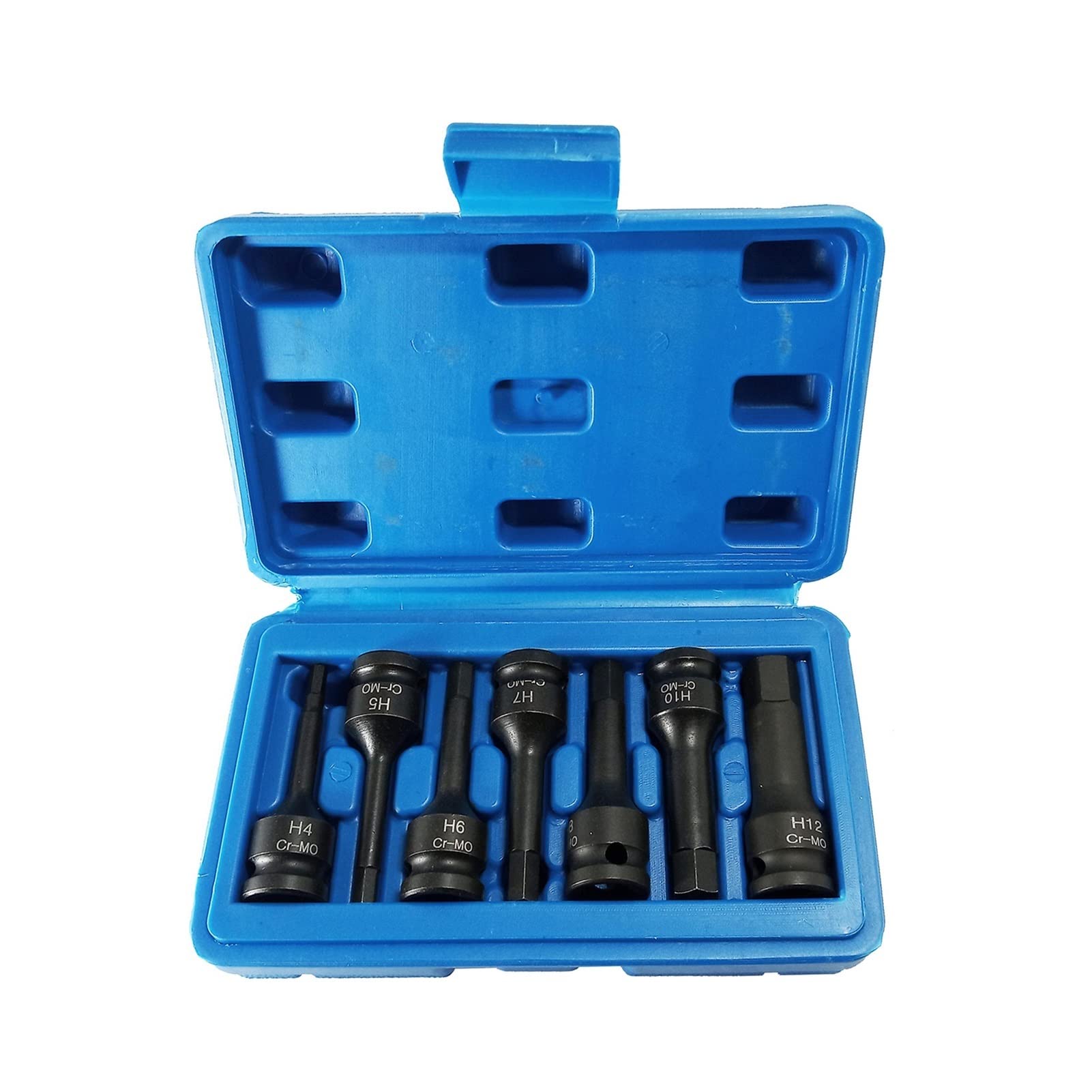 Set di presa a punta esagonale IX 7pc H4 H5 H6 H7 H8 H10 H12 Allen Keys Cacciavite Bit Bit Socket Strumenti da 3/8 "Drive quadrata wanglan