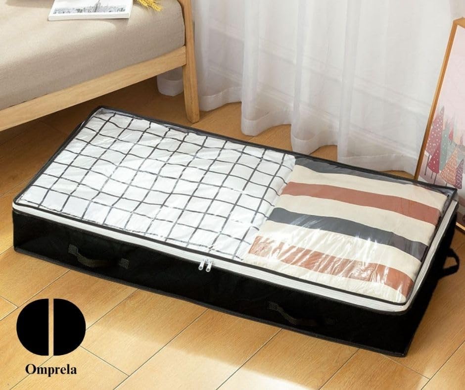 Miniatura 2 de Omprela - Juego de almacenamiento debajo de la cama de 90 litros contenedores de almacenamiento duraderos y organizador de armario para