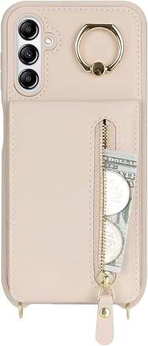 Miniatura 4 de Funda para Samsung Galaxy A14 5G con tarjetero para mujer, para Galaxy A14 5G, funda para teléfono con correa, ranuras para tarjetas de crédito,