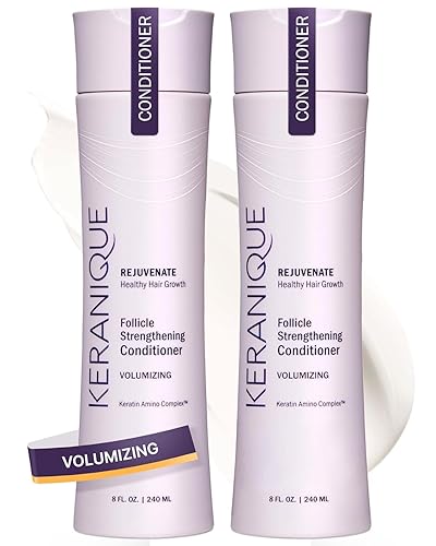 Vista 12 de Keranique Acondicionador de queratina voluminizante para adelgazar el cabello, nuevo crecimiento del cabello Complejo de queratina aminoácica