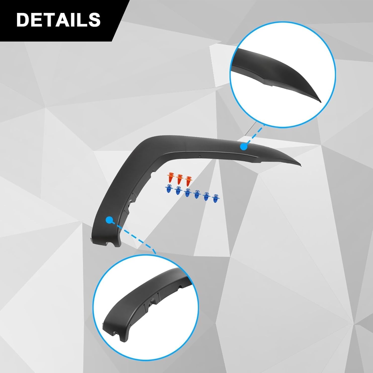 SecosAutoparts Fender Wheel Molding Trim Front Passenger Side Compatible with Toyota Tacoma 2005-2015 Replace# 75085-04030, 7508504030 Front Right Fender Flare Molding