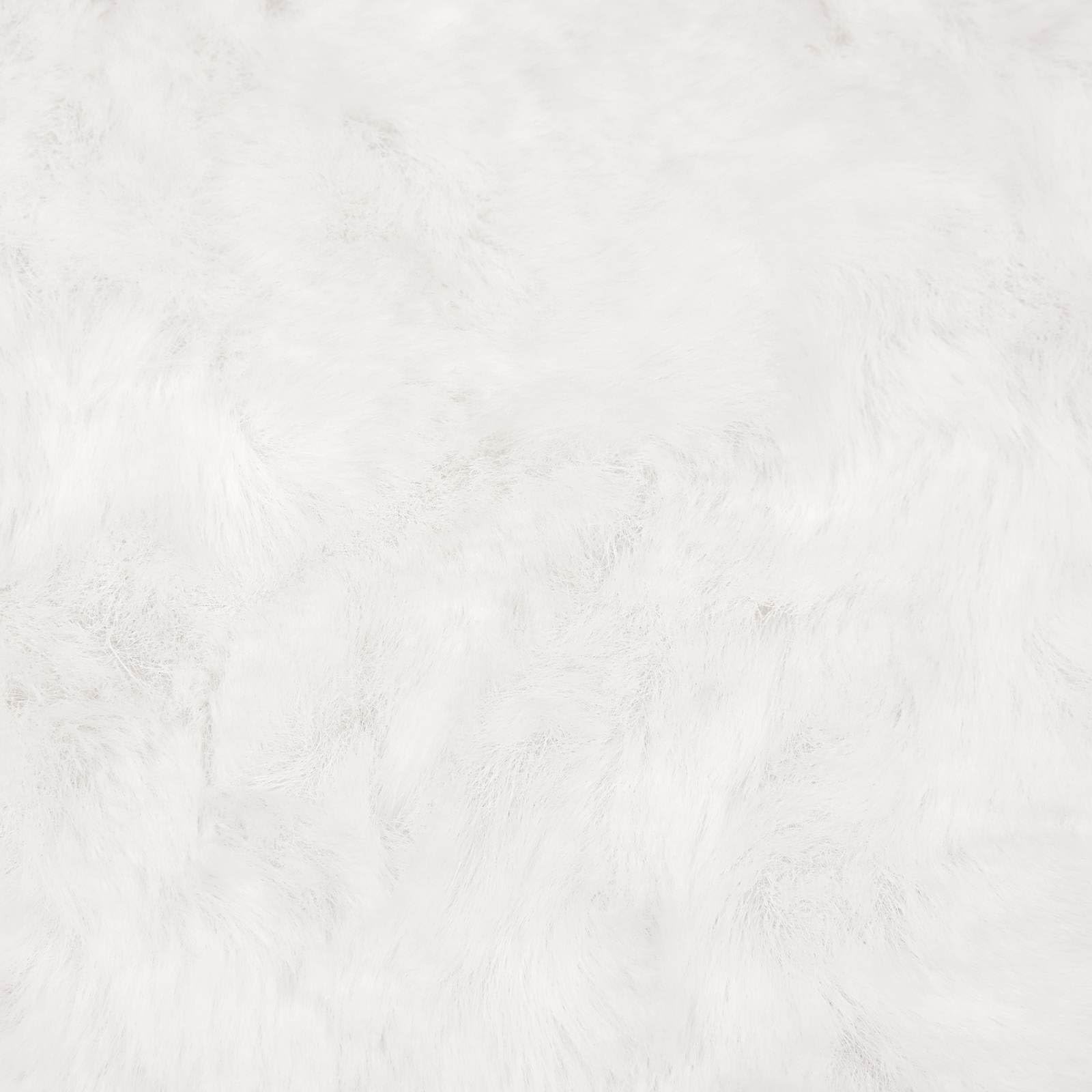 Kunstfellteppich 140x200 cm OLITE in Weiß, Weicher Teppich aus Kunstkaninchenfell, Rutschfester Webpelz-Teppich für Wohnzimmer und Schlafzimmer, Flauschige Wohndeko