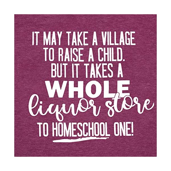 Funny Mom Shirt It May Take a Village to Raise a Child Shirt Novelty Letter Printed Tee Top Purple