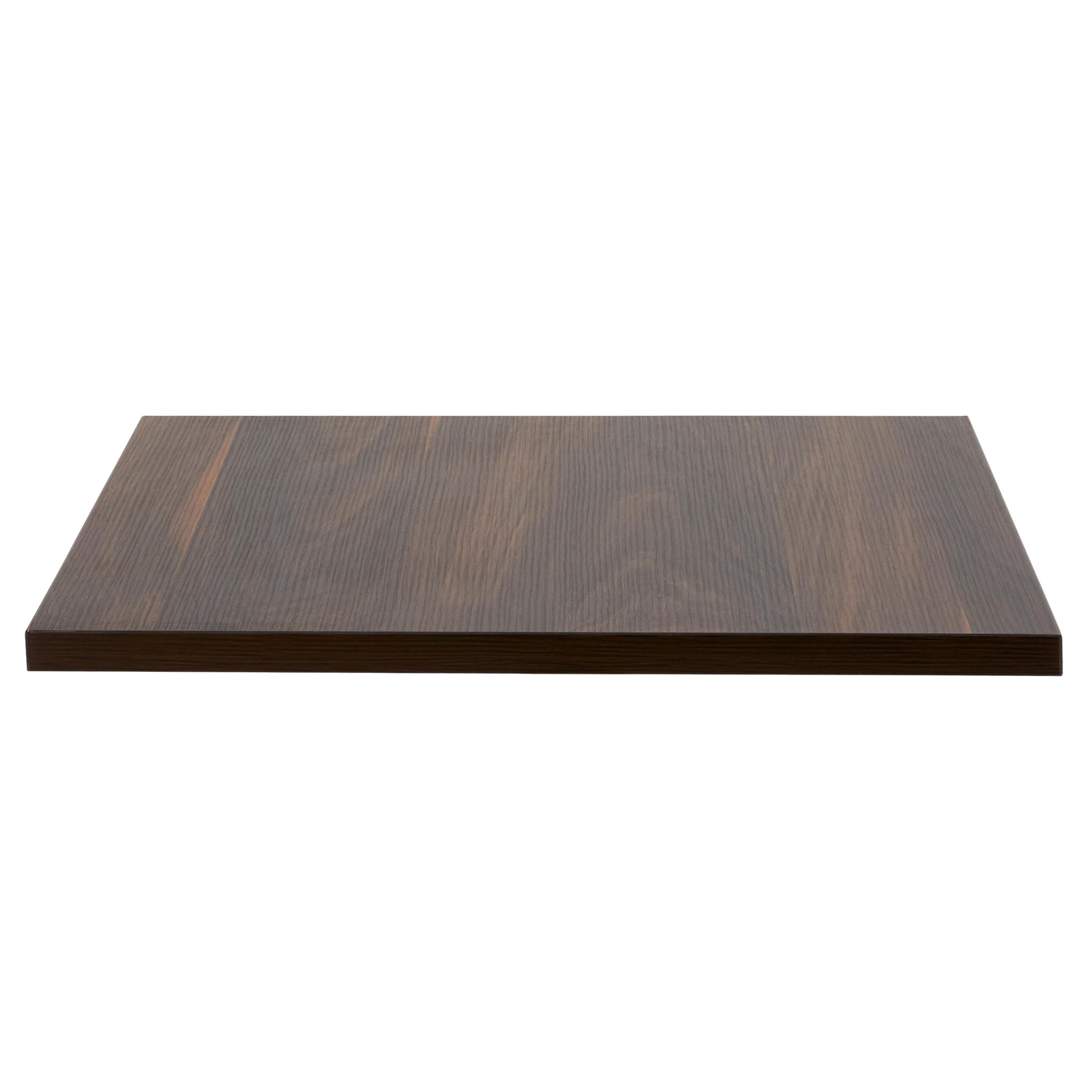 Oviala Plateau de Table carré stratifié 60 x 60 cm Bois foncé