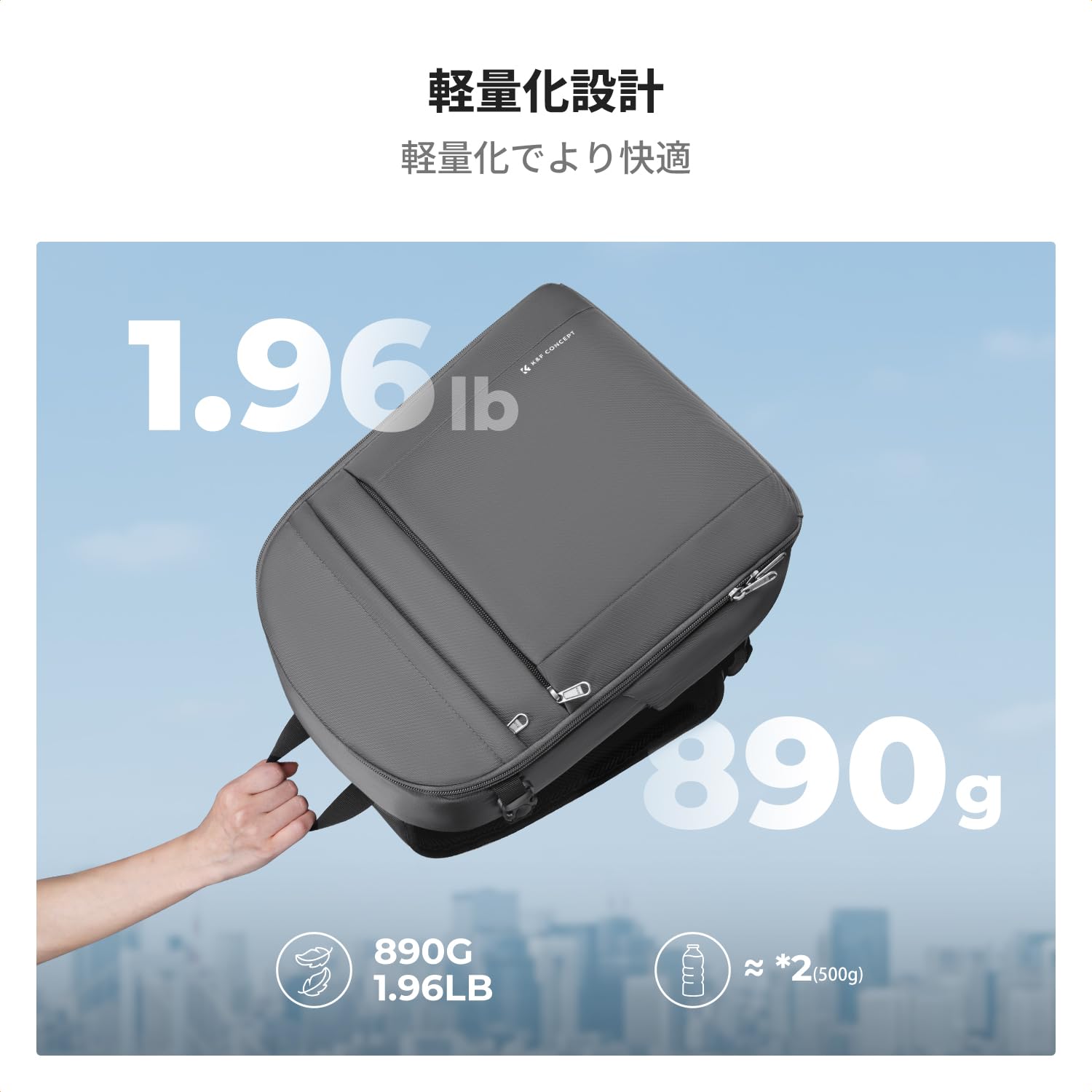 K＆F Concept カメラバック カメラリュック リュックサック バックパック 取り外し可能な仕切り板 軽量 おしゃれシンプル nikon canon Sigma Tamron sonyなどカメラ兼用 11インチPC/三脚付け可 写真バッグ 旅行/撮影/登り/アウトドア撮影に適用 プロ用一眼レフカメラバッグ