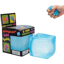 Ice Cube Fidget Toys, Ice Cube Squishy Smushers Squishy, Elastic Squish Cube Handheld Squeeze Squishes Toy, Stress Relief Sensory Fidget Toy,Brain Relaxation & Strength Fostering