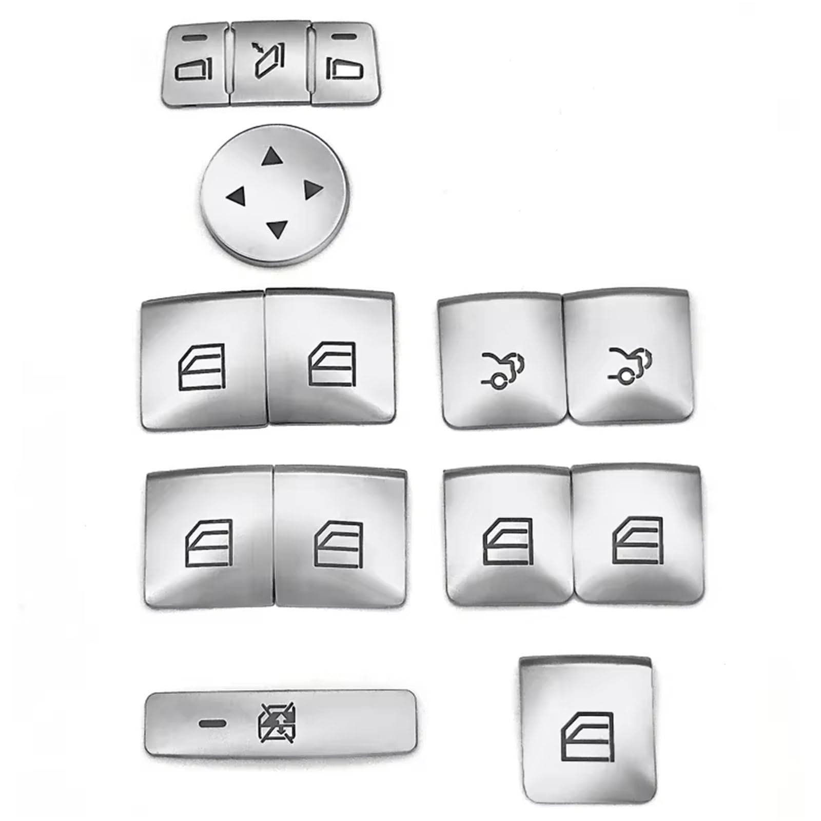 Interior Button Stickers Compatible with Benz for C E Class W204 W212