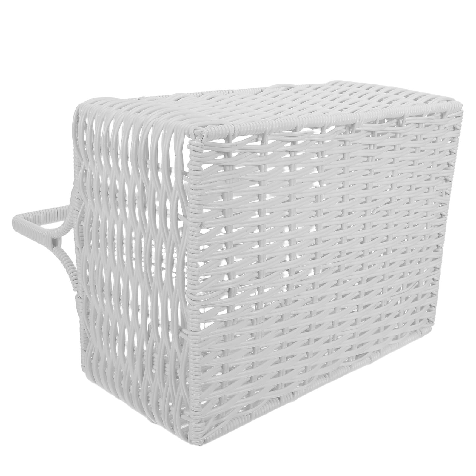 LABRIMP Cesta de Almacenamiento Dividida para Cubiertos Cesta de Utensilios de Cocina con Compartimentos Multifunción con Diseño de Ratán Simulado para Tenedores Cucharas y Palillos