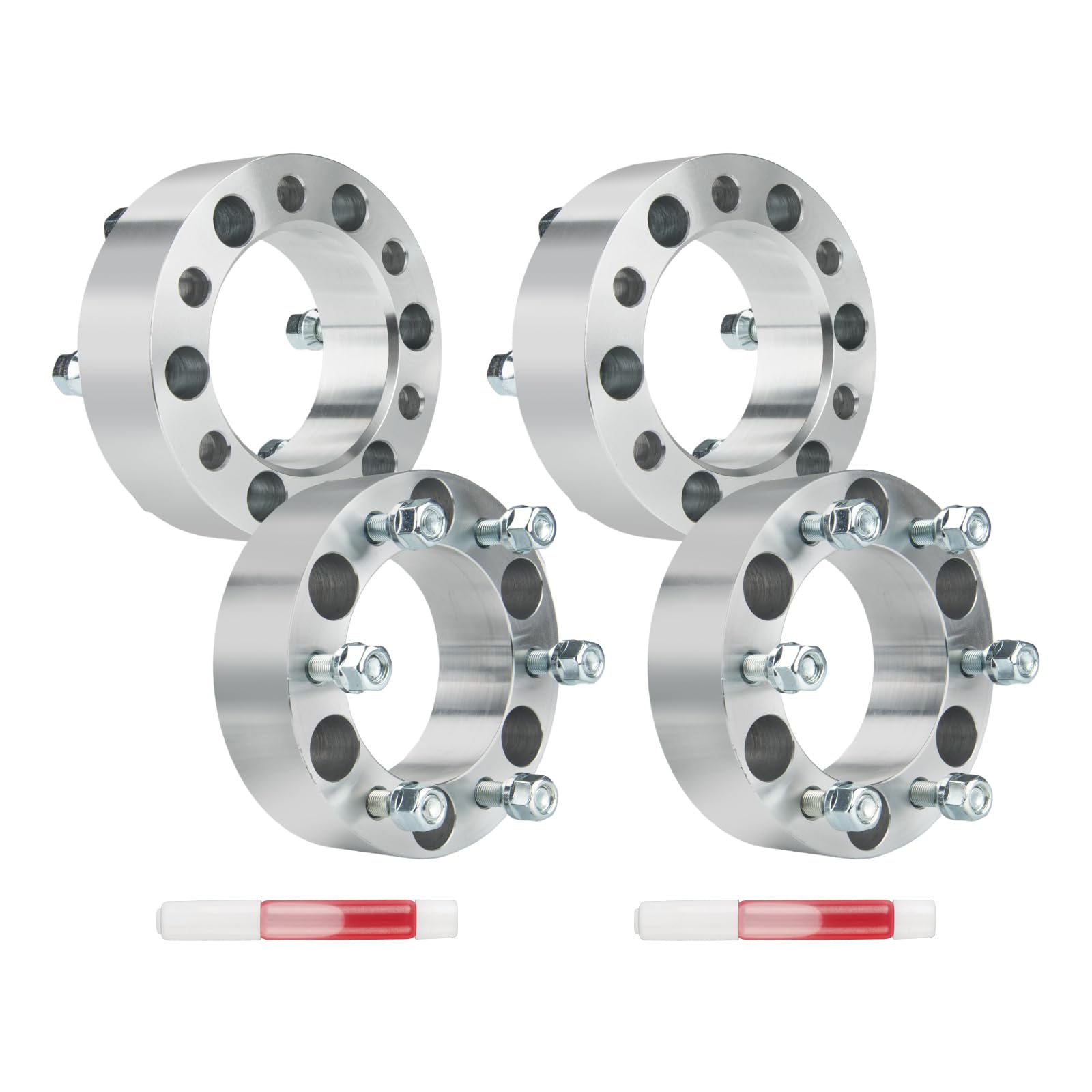 KAC 6x5.5 Wheel Spacers 2" for Frontier, Titan, Pickup, Xterra, Pathfinder, Armada, QX56, QX4, M12x1.25 Studs & 108mm Hub Bore, 6 Lug Forged Tire Spacers, 4PCS