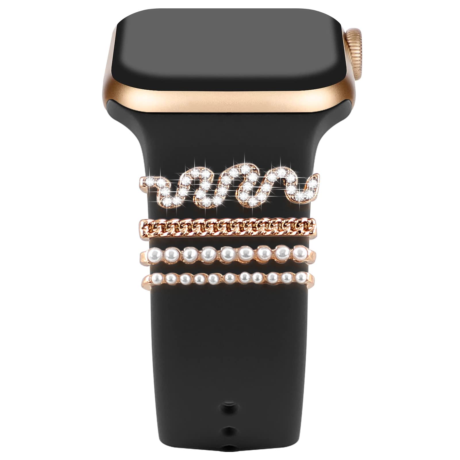 Charm Fashion Decorative Ring for Apple Watch Silicone Band Charm 49mm 45mm 44mm 42mm 41mm 40mm 38mm iwatch