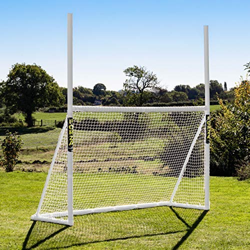 FORZA Gaelickie bramki do piłki nożnej i Hurling | 20 cm x 15 m, 10 stóp x 18 m, 12 ft x 16 ft | Siatka odporna na warunki atmosferyczne i słupki bramkowe z uPCW | Słupki do bramki ogrodowej dla dzieci (20 m x 15 cm)